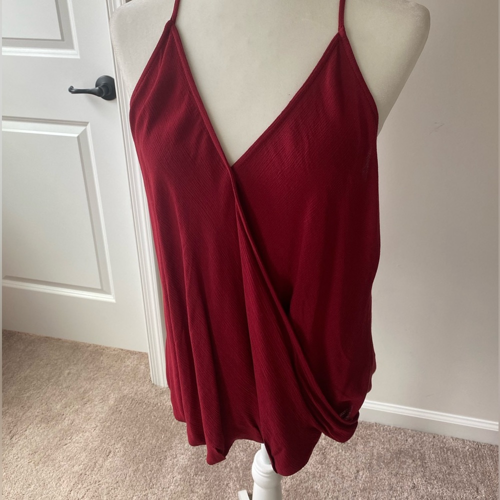 Market & Spruce Women’s XL Burgundy Red Spaghetti Strap Dress Top